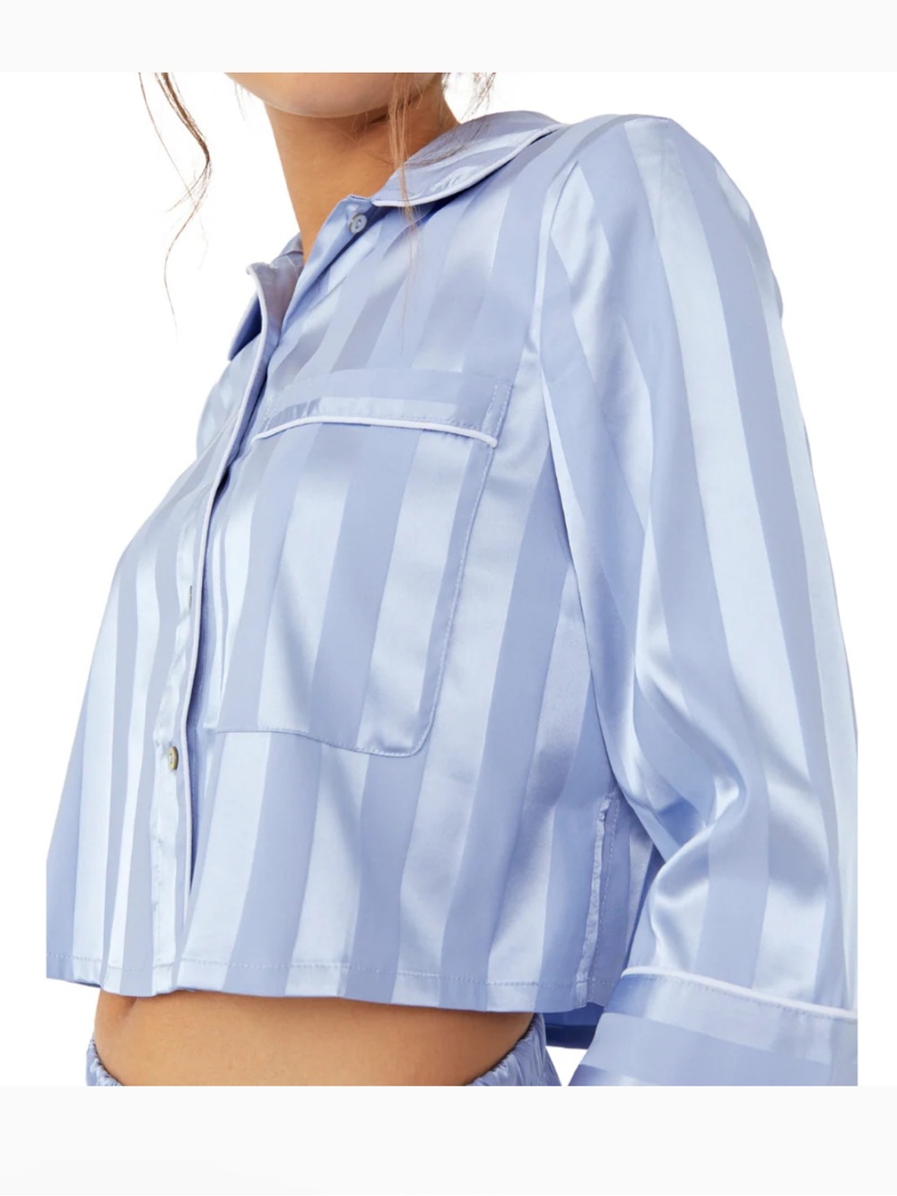 Free people PAJAMA PARTY SLEEP SET - HAZY BLUE XS - Picture 6 of 11